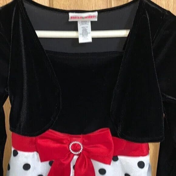 Emily West Girls 10.5 Formal Polka Dot Dress, Layered Skirt, Matching Jacket - Picture 5 of 8
